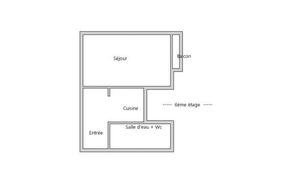 Saint Lambert - Studio de 19,02 m²