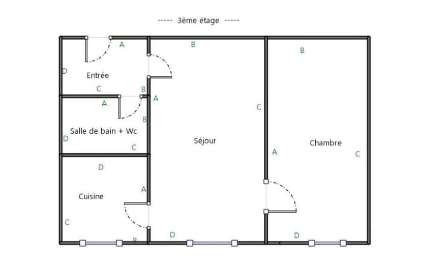 Rue Bobillot - Appartement loué 2 pièces 37 m²