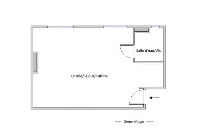 Plaisance - Grand studio de 25m2