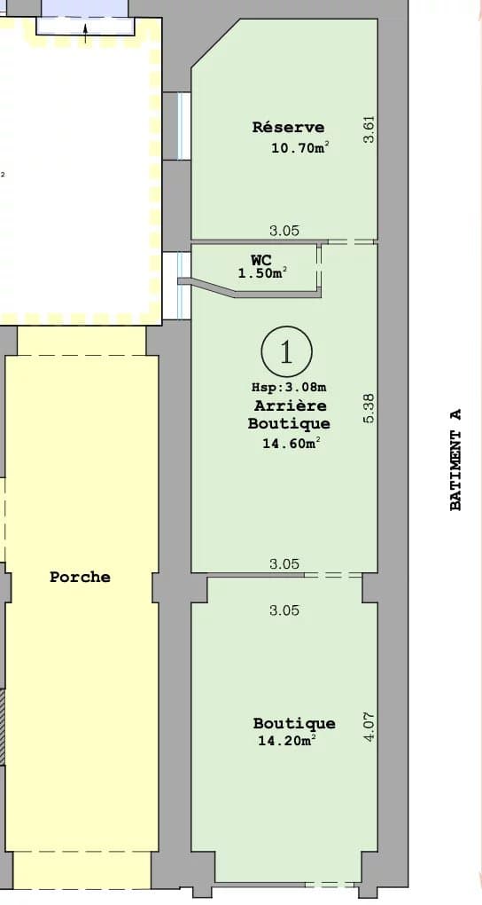 Rue Bobillot - Local Commercial loué de 41 m²