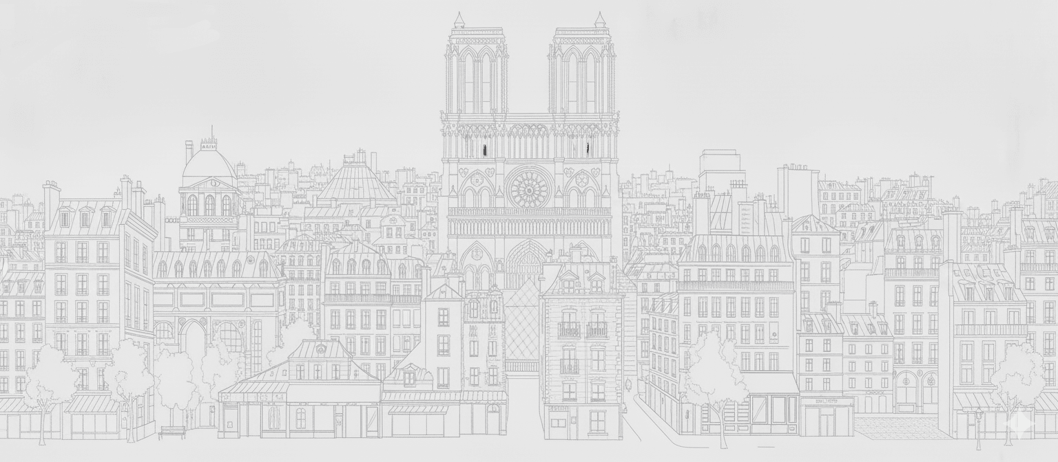 Rue de Paris avec les bureaux Delange